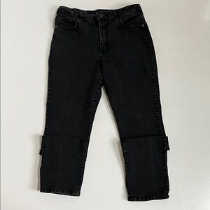Lee High Rise Black Straight Leg Jeans